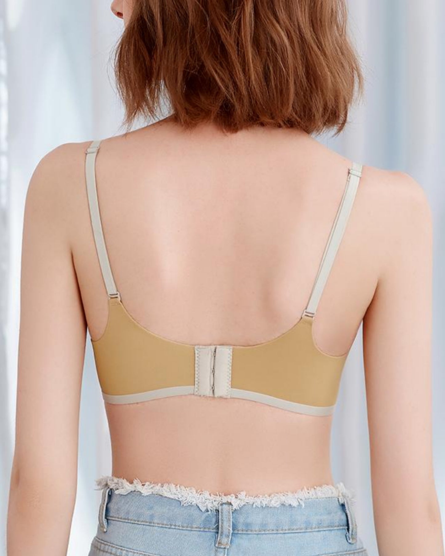 High Quality Women'S Seamless Gather Students' Thin Triangular Cup Sleep Bra