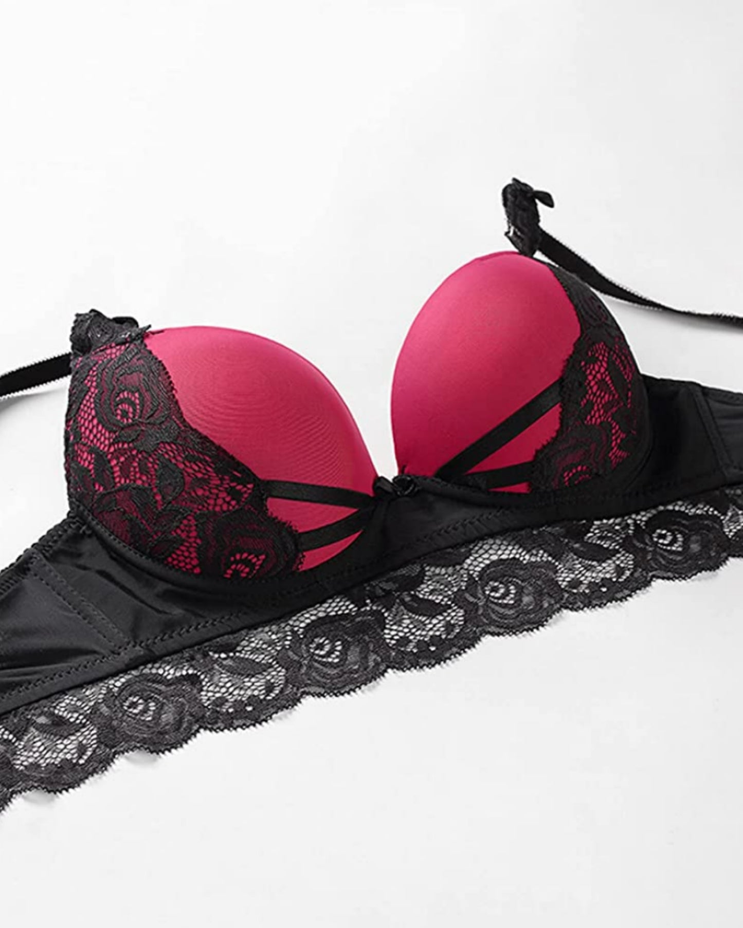 HQ Sexy T Back Padded Push Up Hollow Out Brief Sets Of Bra & Panty