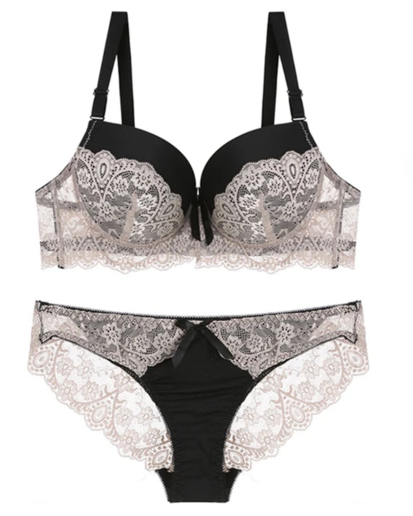 High Quality Hollow Out Sexy Push Up Bra & Brief Sets