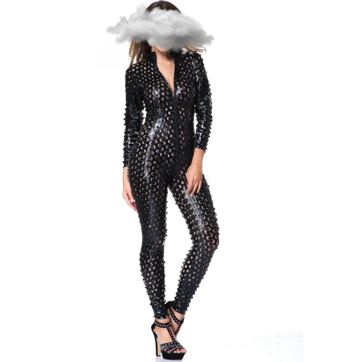 One-Piece Hollow Out Shiny Luxury Sexy Lingeries Jumpsuits