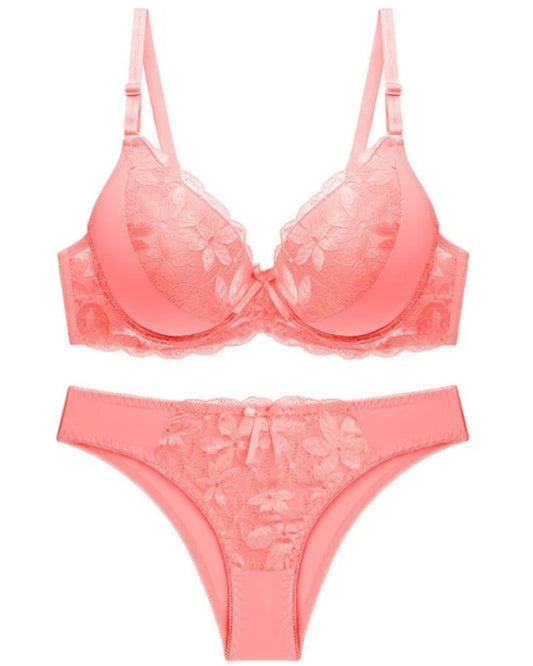 High Quality Sexy Big Cup Push Up Bra Set Lace Bra Brief Sets