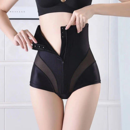 Women'S Shapers Zipper High Waist Panties Carry Buttock Corset Abdomen Mesh Waist Trainer