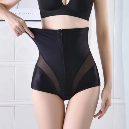 Women'S Shapers Zipper High Waist Panties Carry Buttock Corset Abdomen Mesh Waist Trainer