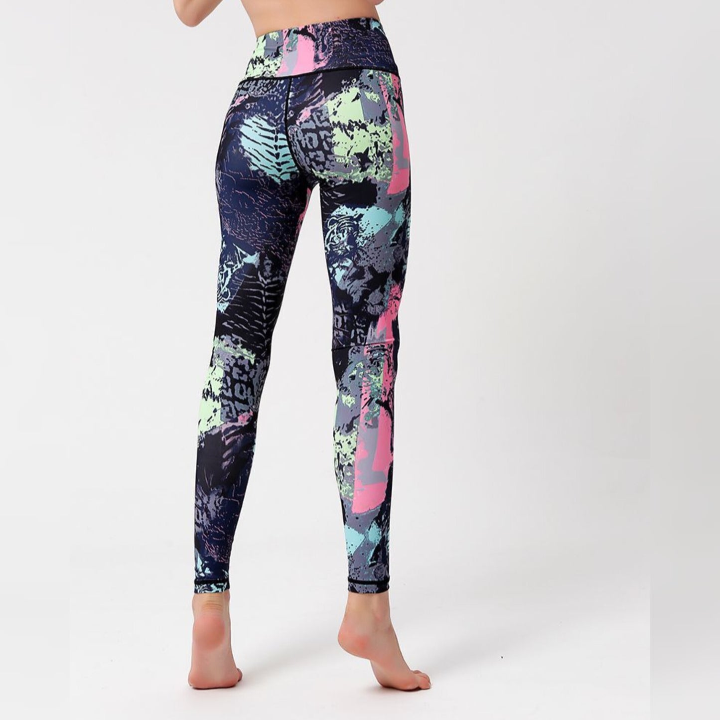 High Quality Women'S Sports Fitness Pants High Waist Lift Hip Printed Yoga Pant