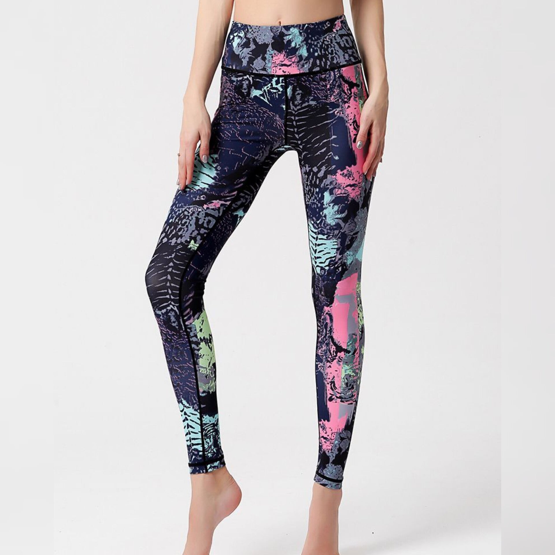 High Quality Women'S Sports Fitness Pants High Waist Lift Hip Printed Yoga Pant