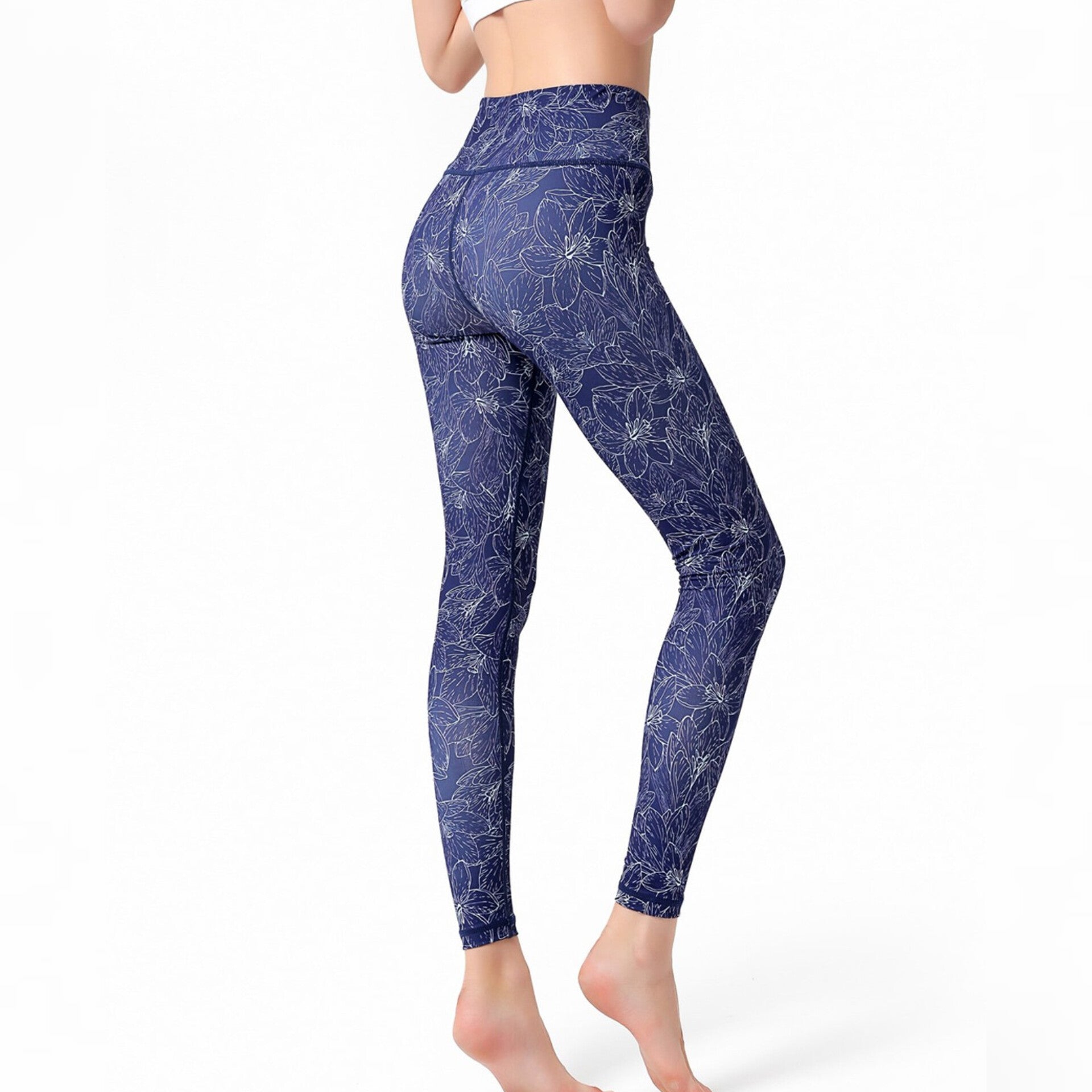 High Quality Women'S Sports Fitness Pants High Waist Lift Hip Printed Yoga Pant