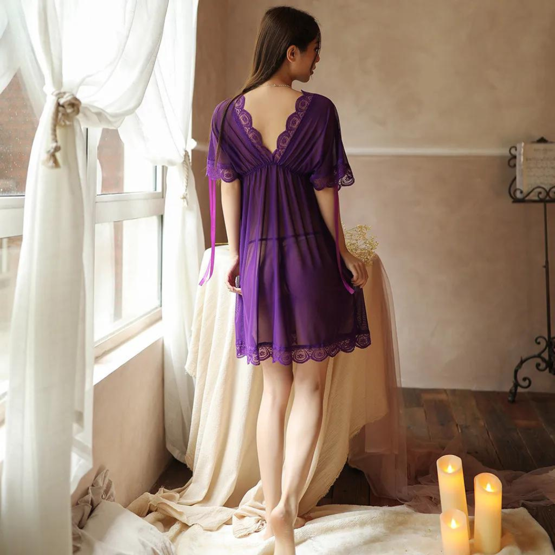 High Quality Bridal Sleepwear Short Sensational Night Dress