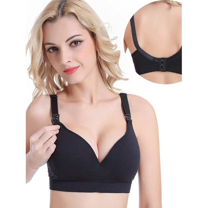 Women Comfy Seamless Nursing Bra Bralette Push Up Maternity Breastfeeding